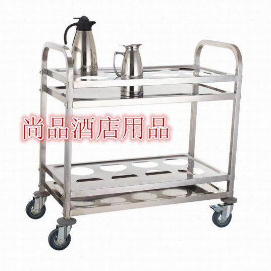 不锈钢热水壶推车养老院水壶车暖水瓶调味双层火锅调味料推车餐厅