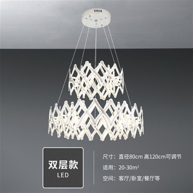 现代吊灯客厅灯餐厅灯卧室新款不锈钢网格可伸缩2020创意客厅灯具,家装灯饰光源,客厅吊灯,淘宝优惠券,粉丝福利购,淘宝优惠卷