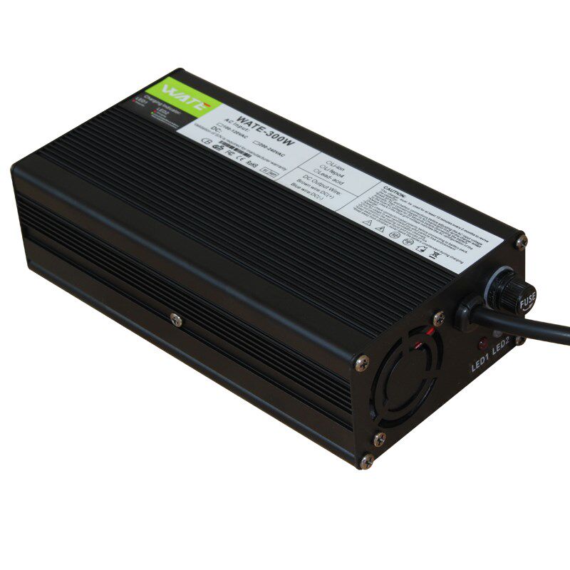 33.6V9A 10A充电器 8S 用于29.6V锂电池 智能 铝壳 带风扇 开关