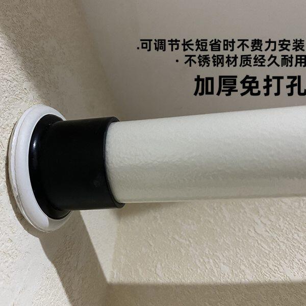 铝合金成品静音铁杆顶装加厚窗帘罗马杆窗帘杆免打孔伸缩杆窗帘杆