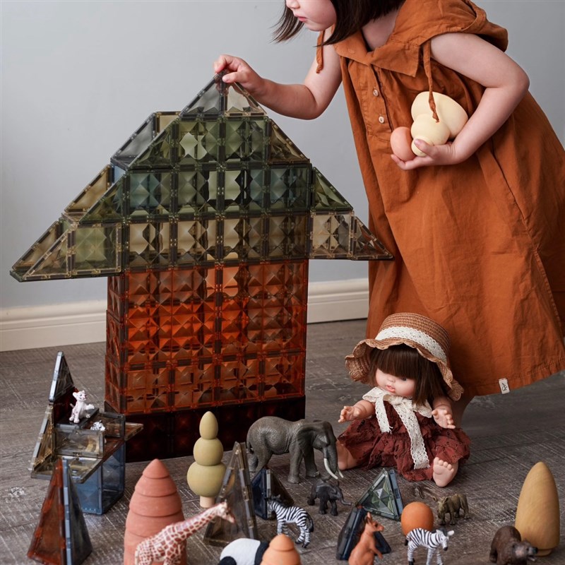 儿童磁力片钻面彩窗自然强磁积木拼图磁铁棒益智启蒙生日礼物玩具