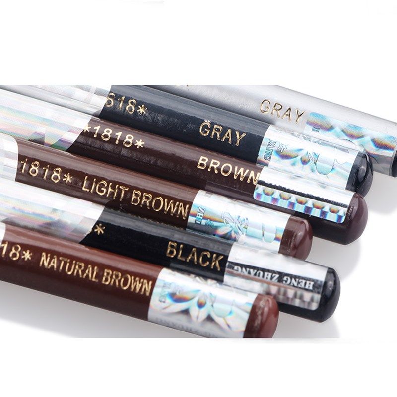 硬芯拉线眉笔化妆师眉笔新手棕色深咖防水防汗钢印拉线眉笔灰色正