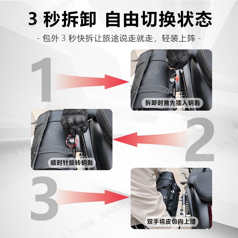 巡航车金吉拉250春风250边包CU250皮包CU525机车边包改装