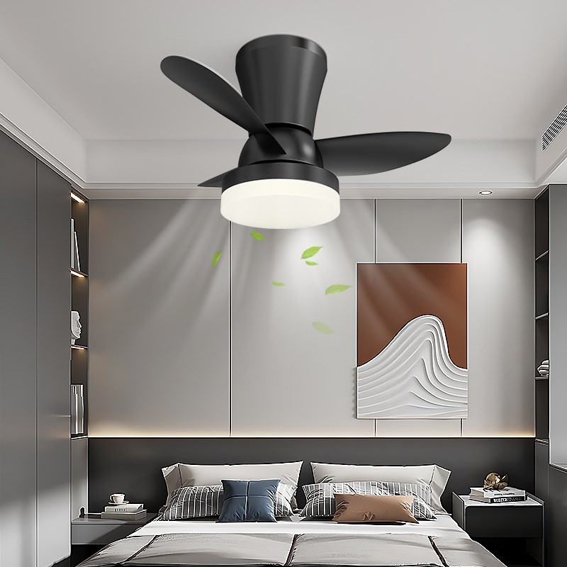风扇灯卧室吸顶灯现代简约电扇灯一体小户型护眼静音意式餐厅灯具