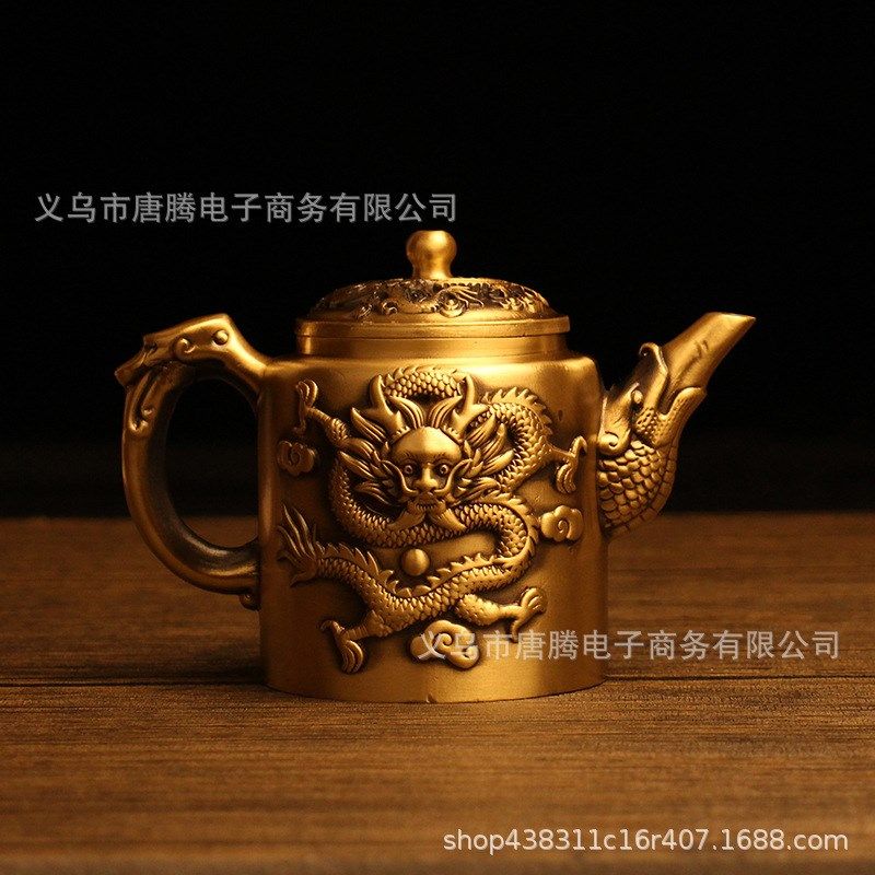 黄铜百福杯摆件家用办公室纯铜龙凤茶壶福字杯香炉底座金属工艺品,特色手工艺,其他特色工艺品,淘宝优惠券,粉丝福利购,淘宝优惠卷