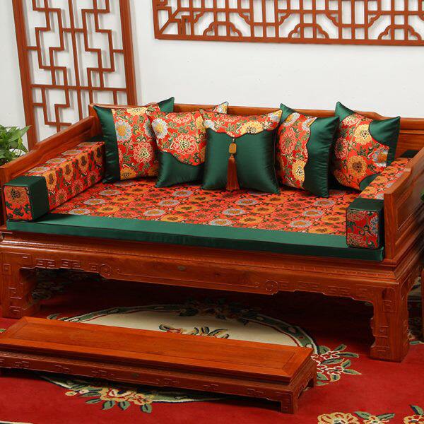 罗汉床垫子五件套布艺榻榻米垫贵妃榻棕垫红木沙发坐垫套定做包邮