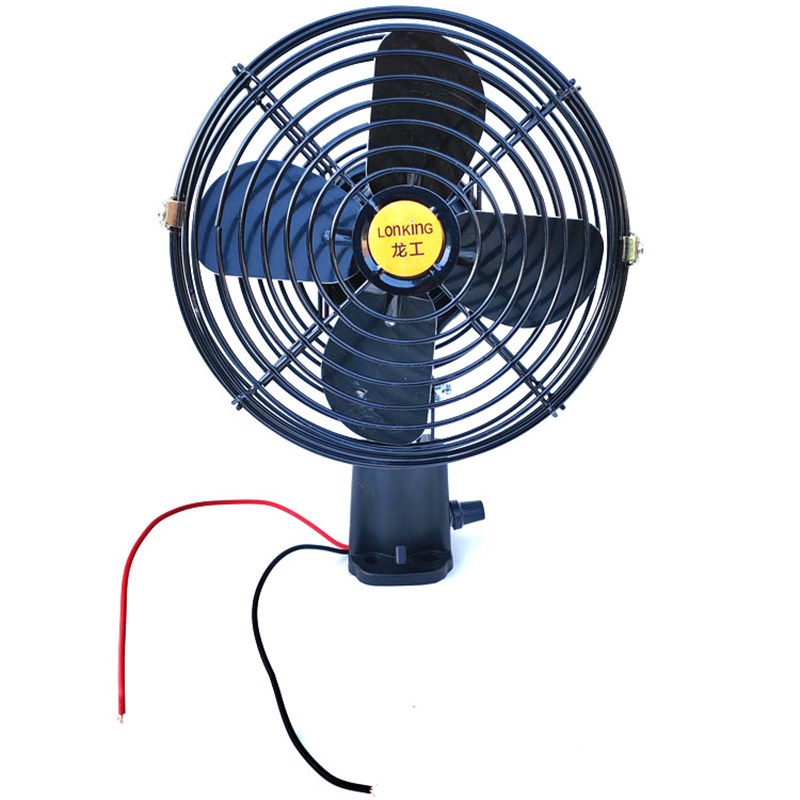 无极调速车载风扇汽车工程车电动车风扇12V24V48V60V72通用大风力