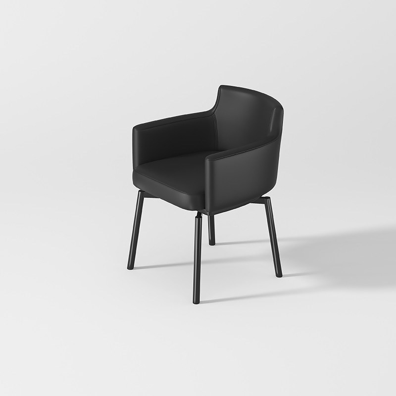 逆时针餐c椅意式轻奢高端家用可旋转餐厅书桌办公洽谈高级休闲椅