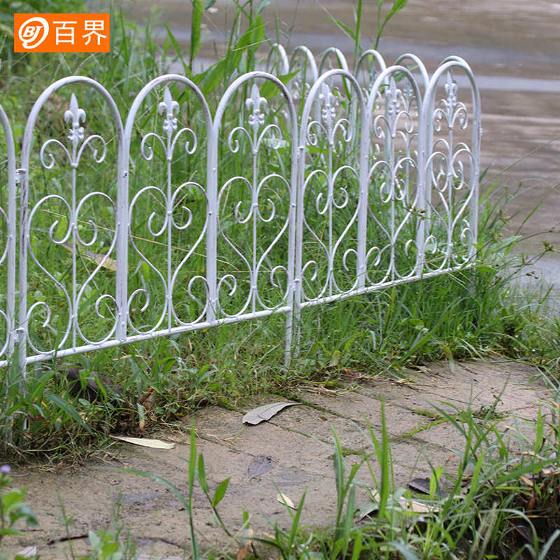 花园铁复古爬藤花支架q小篱笆隔断栅栏草坪护栏围栏户外庭院装饰