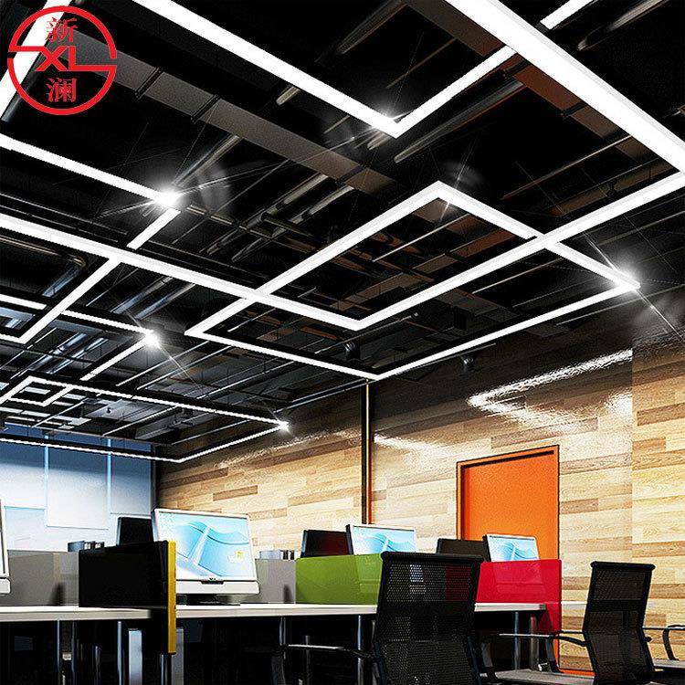 厂销LED铝框五面发光办公灯吊线灯长条灯条形灯线条灯方通灯