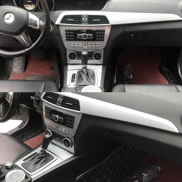 适用于11-14款奔驰C级c180c260C200c300内饰改装贴纸排挡门板W204