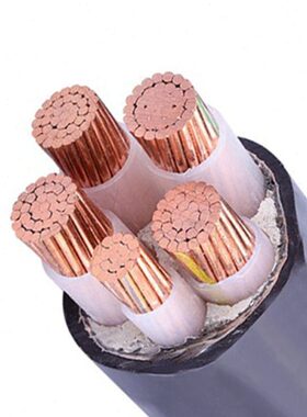 国标YJV22/4*10+1*6平方阻燃铜芯三相五线铠装地埋电缆线YJV KVV