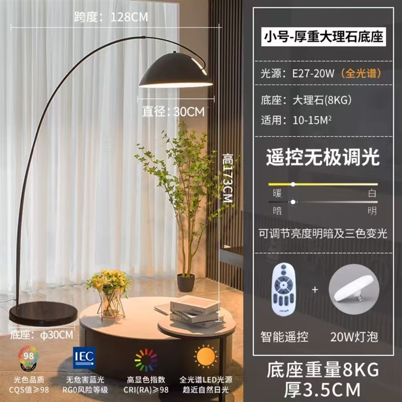 出口钓鱼灯落地灯新款现代简约轻B奢客厅卧室沙发边立式台灯氛围