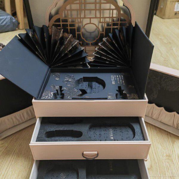 姬存希月光宝盒化妆箱全新皮质化妆箱首饰盒高级上档次