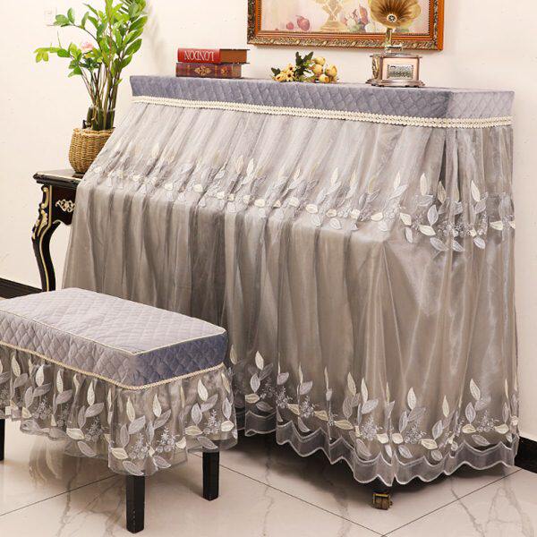 圣曼妮钢琴防尘罩全罩现代简约钢琴罩中式轻奢钢琴套高级琴布盖布