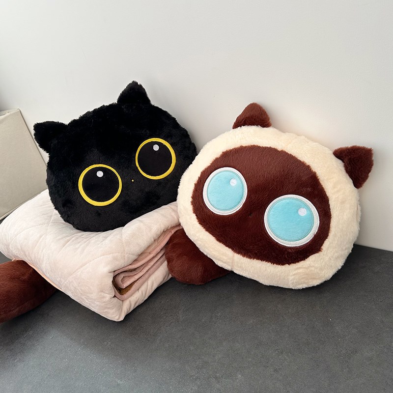 优趣优品抱枕被子两用冬季加厚午睡D枕头被汽车载内靠枕办公室折