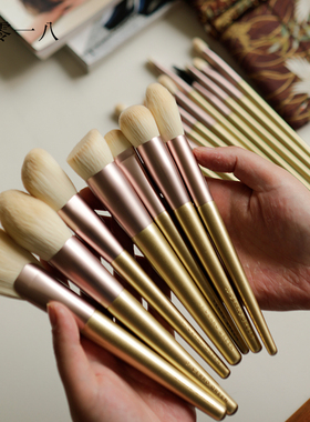 CerroQreen白羽金枝18支化妆刷套装化妆套装腮红粉底眼影刷