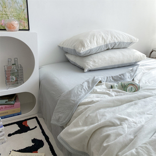 白茶清欢 母婴天竺棉夏凉 软软糯糯n夏被四件套全棉针织棉空调被