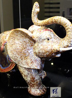 摆件财窑变釉 导领象吸 寓意著土陶瓷超大强力好乔迁礼品家居美