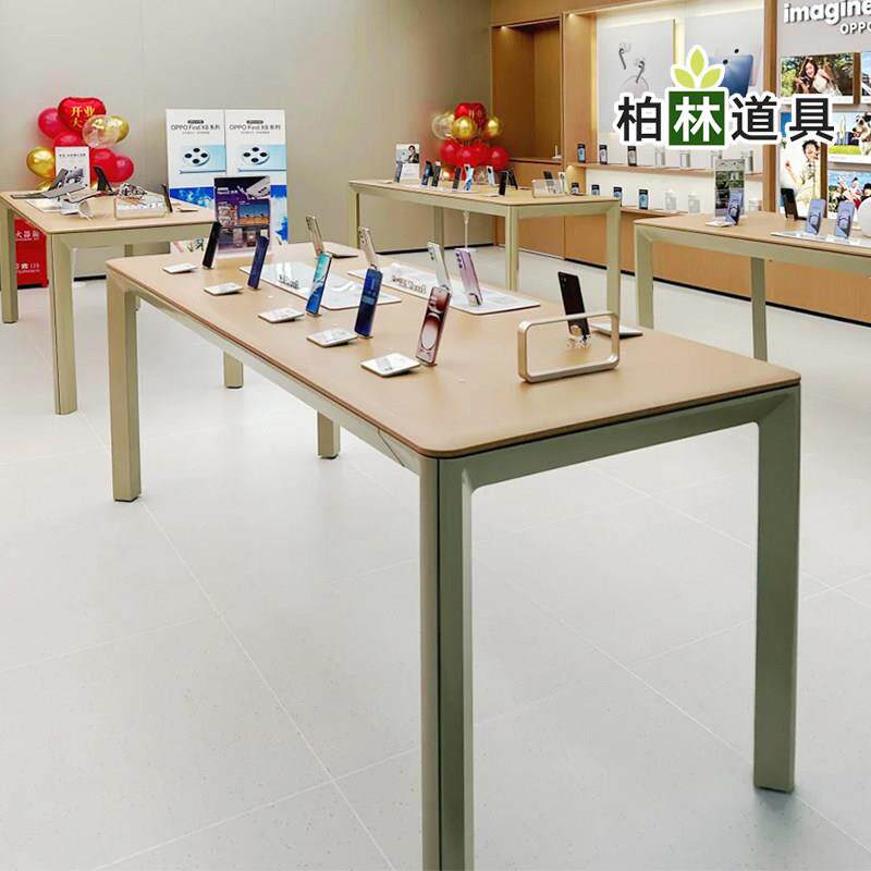 手机体验台展示桌OPPO服务台一加演示桌产品陈列中岛展示台充电桌