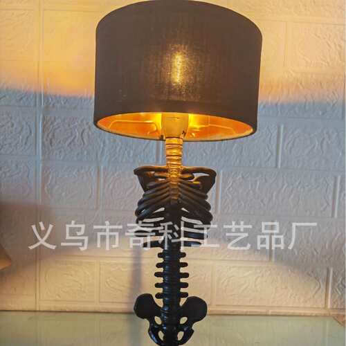 The Skeleton Table Lamp 万圣节哥特式经典装饰灯家居骷髅台灯