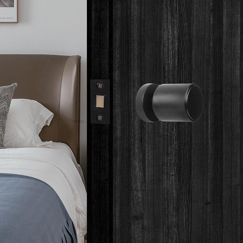 室内门手把单面锁带锁体钥匙通用型静音实木分体美式简约儿童门锁