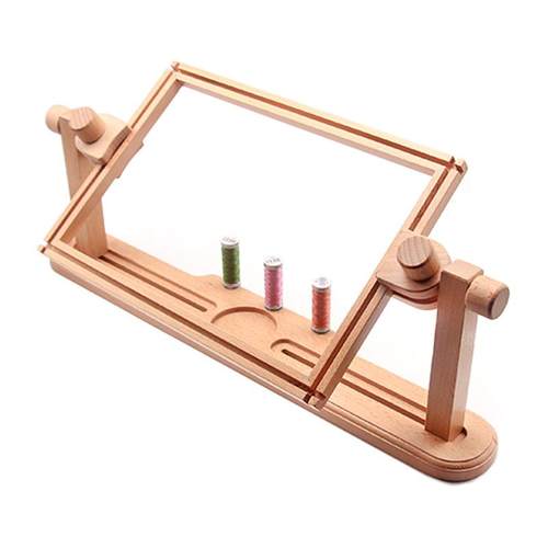 十字绣绣架实木手工刺绣工具台式苏绣桌面支架法式刺绣架子榉木架