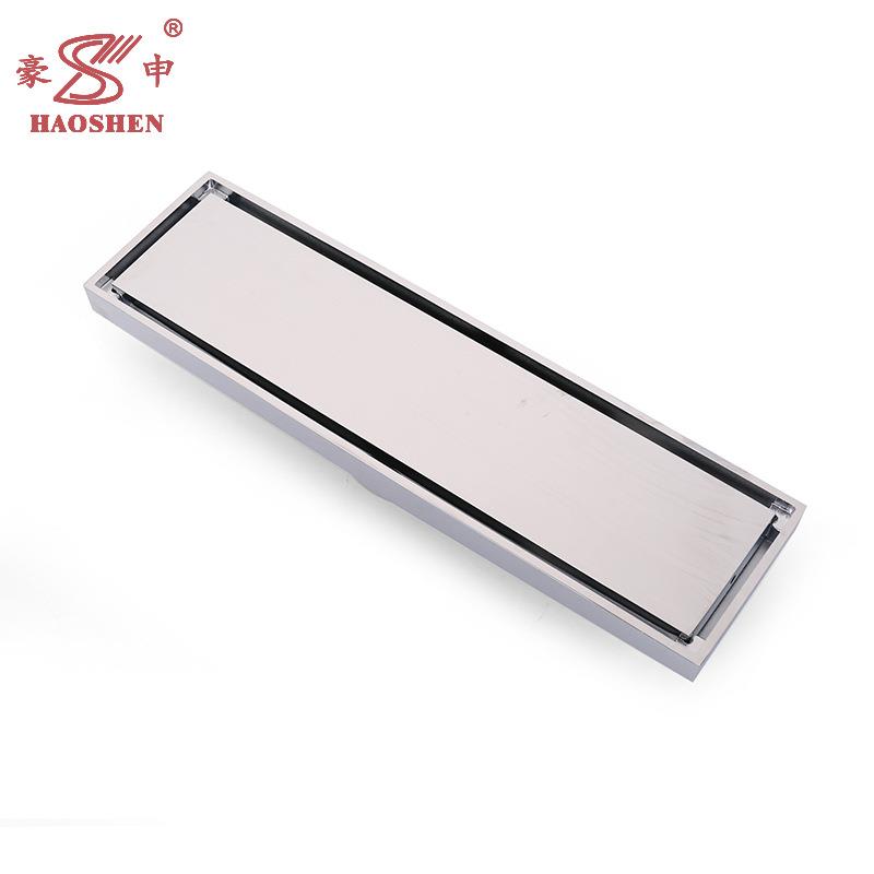 8x30卫生间长方形淋浴房加长大排量隐形全铜防臭防虫防堵长条地漏