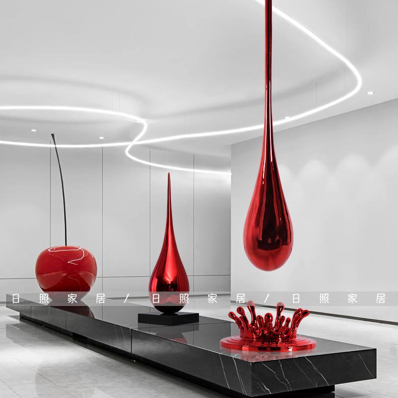 水滴雕塑玻璃钢客厅玄关电视柜悬挂装饰品摆件家居饰品天花板吊饰