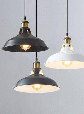 Loft工业风餐厅吧台灯美式乡村创意复古铁艺单头商铺装饰锅盖吊灯