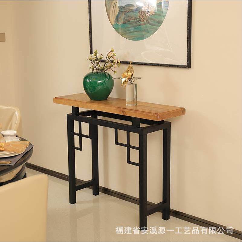 玄关桌供桌长条墙边桌简约现代铁艺玄关台走廊过道端景台条几