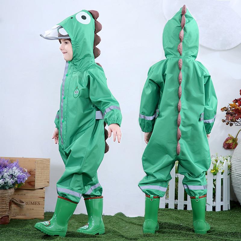 加厚连体儿童雨衣男女童幼儿园小孩立体卡通时尚可爱造型宝宝雨披