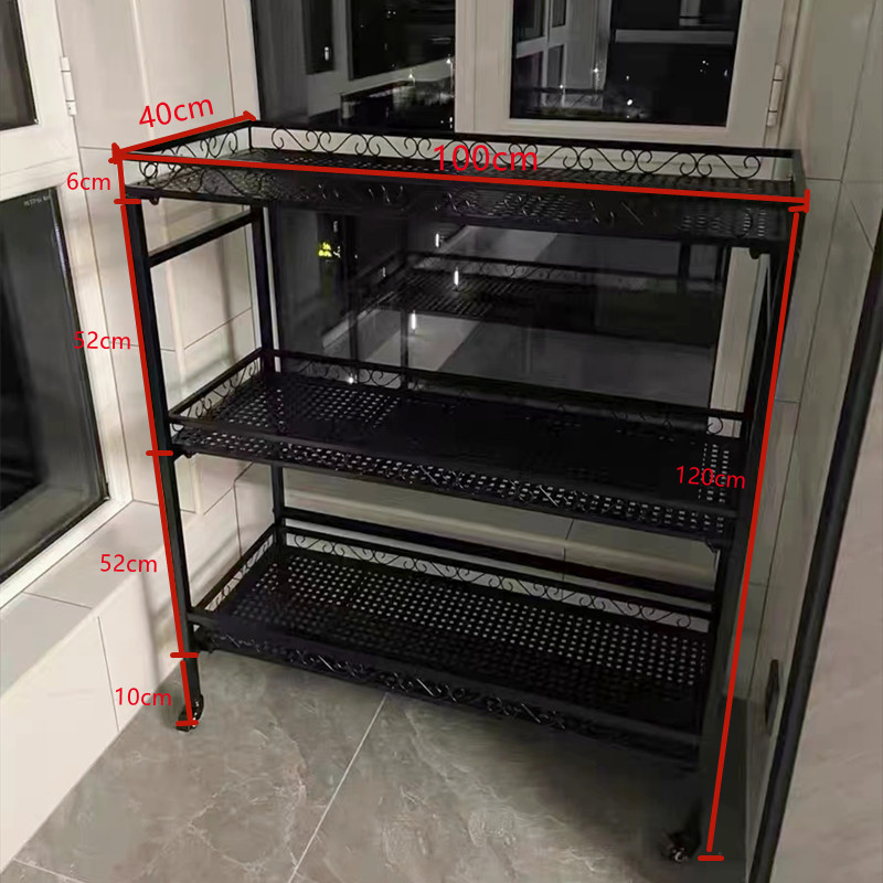 室内阳台可移动带轮花架s落地置物架多层挂灯补光专用多肉花架户