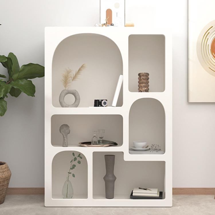 奶油风书柜收纳柜简约现代客厅玄关装饰洞穴展示柜沙发边柜子