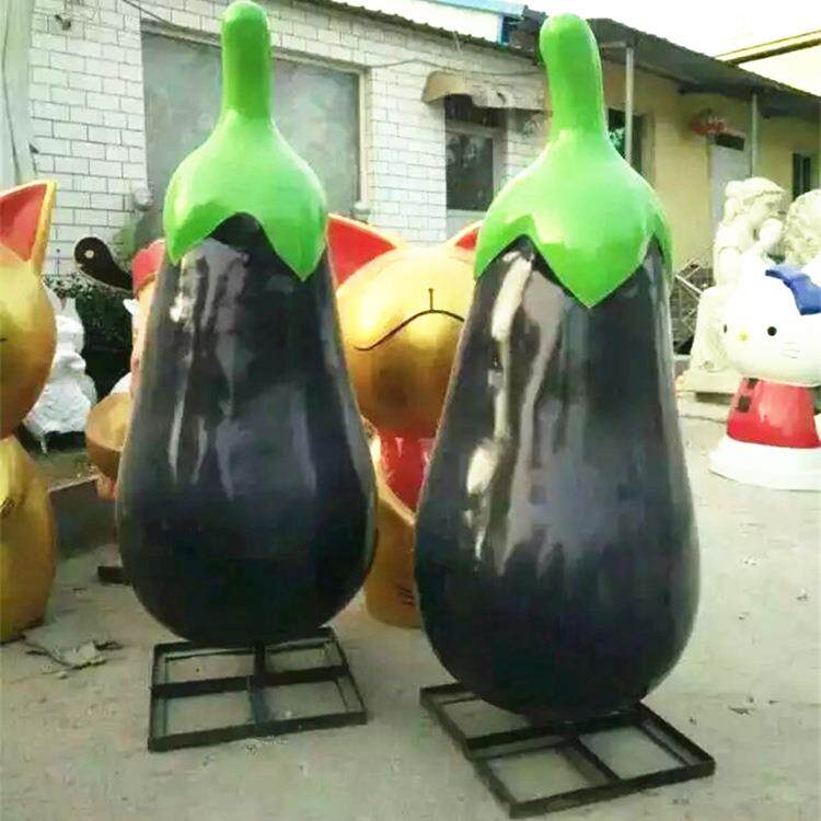 玻璃钢蔬菜水果茄子雕塑模型大型户外庄园采摘园景观装饰摆件