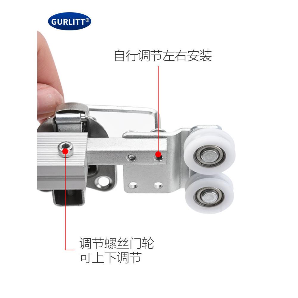 fcxyf衣柜折叠门无下轨吊滑轮推拉门衣帽间轨道过道门两折衣柜吊