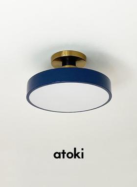 led吸顶灯客厅卧室灯衣帽间儿童房过道厨房北欧复古法式蓝色阳台