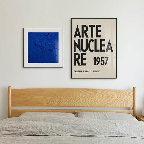 克莱因蓝大师艺术小众风格装饰画抽象文艺挂画客厅沙发墙组合画