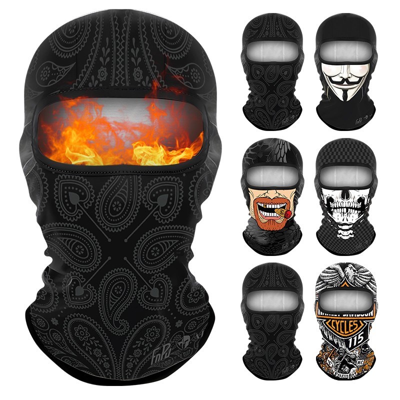 保暖骑行头套摩托车头盔内衬防风全脸面罩秋冬户外围脖套男女通用