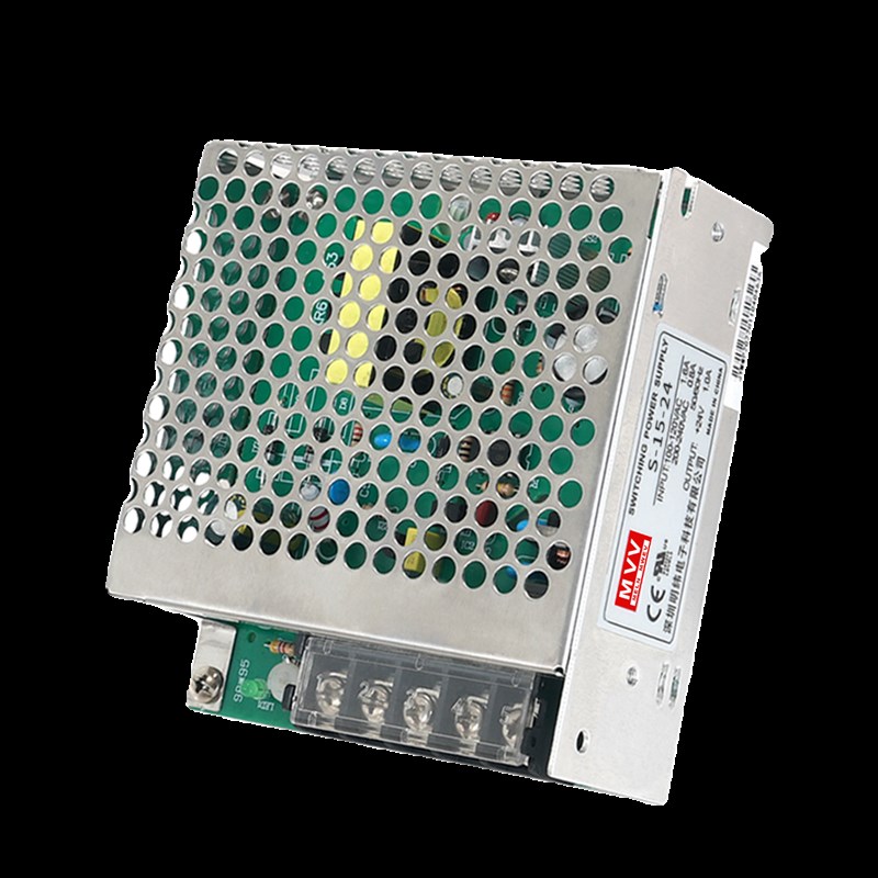 明纬15W开关电源S-15-24V0.7A5V3A15V12V1.3A36V48V监控变压器DC