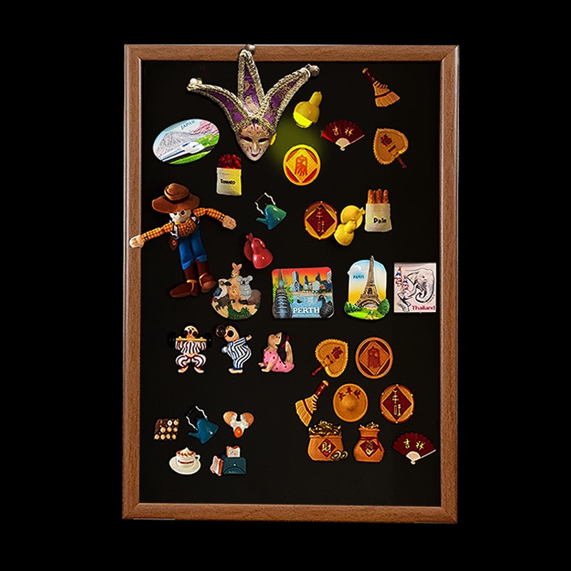 磁吸板小黑板冰箱贴展示板桌面吧唧徽章周边磁铁收纳板磁性收集架