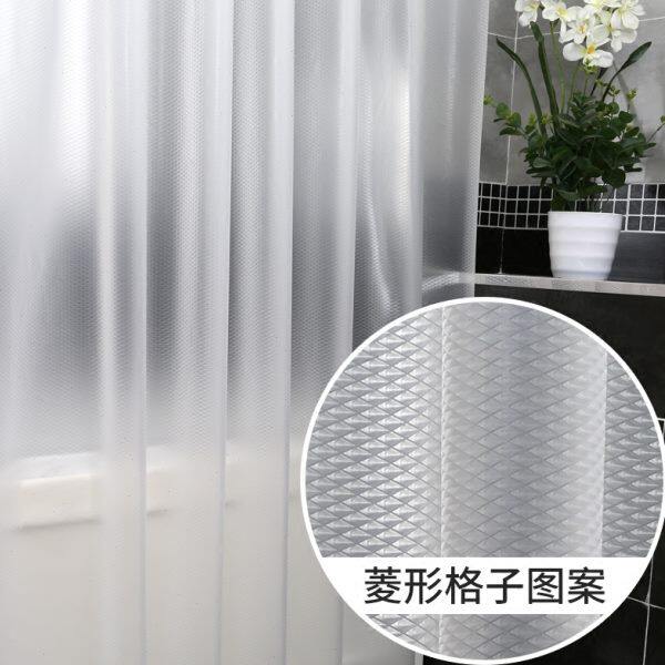 卫生间浴帘布浴室洗澡帘子透明隔断帘防水加厚防霉挂帘免打孔拉帘