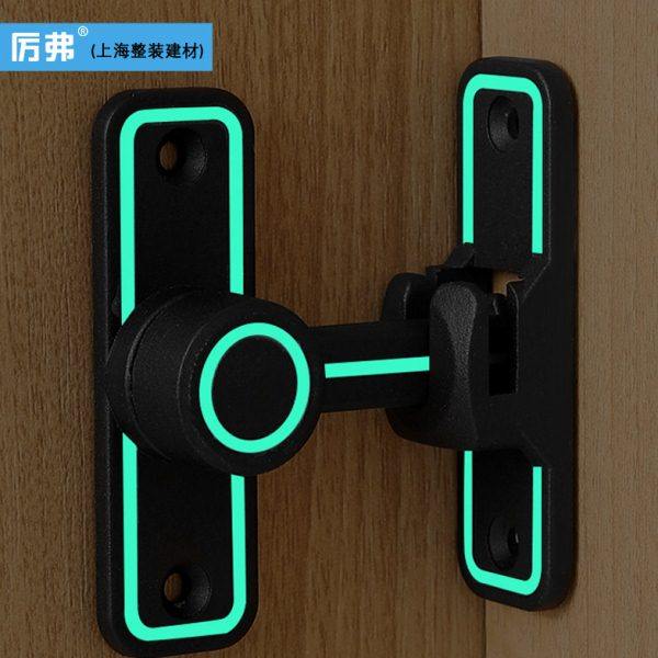 免打孔门扣90度推拉门锁插销直角移门锁扣卡扣搭扣厕所卫生间门栓