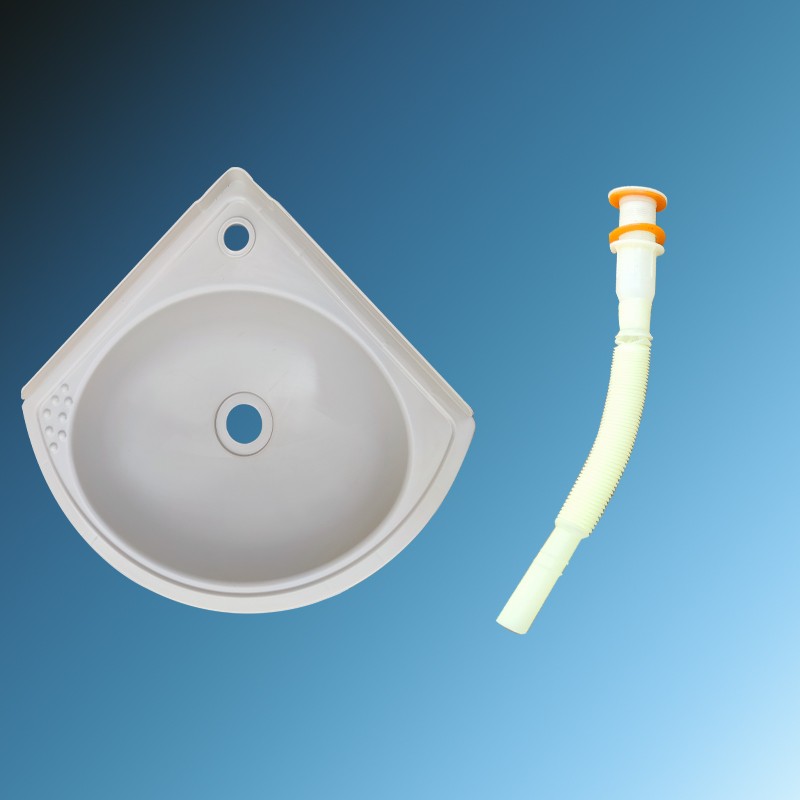 洗手盆三角形挂墙l脸盆移动厕所转角盆小户型塑料迷你扇形面盆工