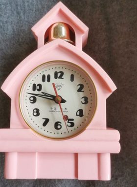 库存钻石牌机械闹钟手动上弦上发条小台表八九十年代怀旧收藏品