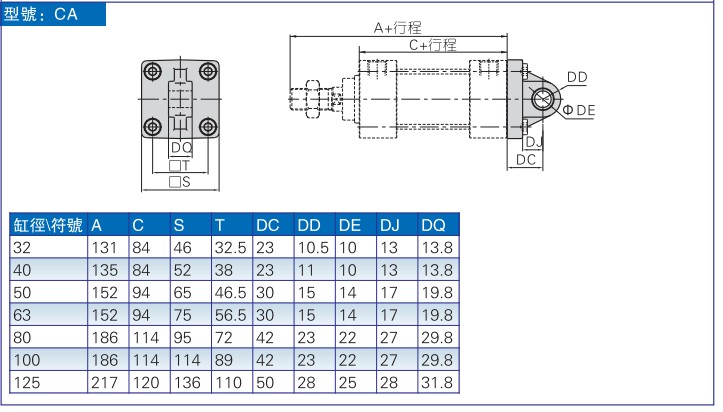 原装亚德客c气缸附件单耳固定座F-JSI32/40/50/63/80/100/125-CA