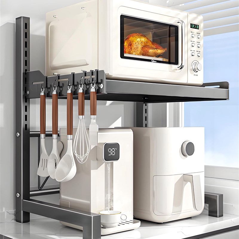 Madors微波炉置o物架厨房台面多功能烤箱电饭煲可调节层高收纳架