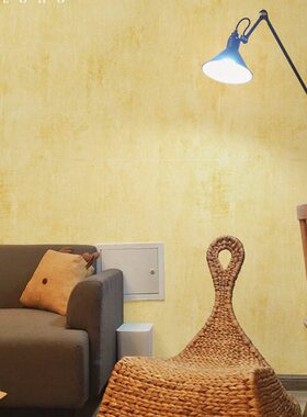 黄色纯色壁纸素色背景橘色金复古墙纸暖客厅卧室黄法式橙色高级感