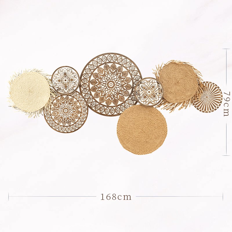 现代简约风客厅餐厅墙面装饰挂件样板间书房卧室床W头沙发背景墙