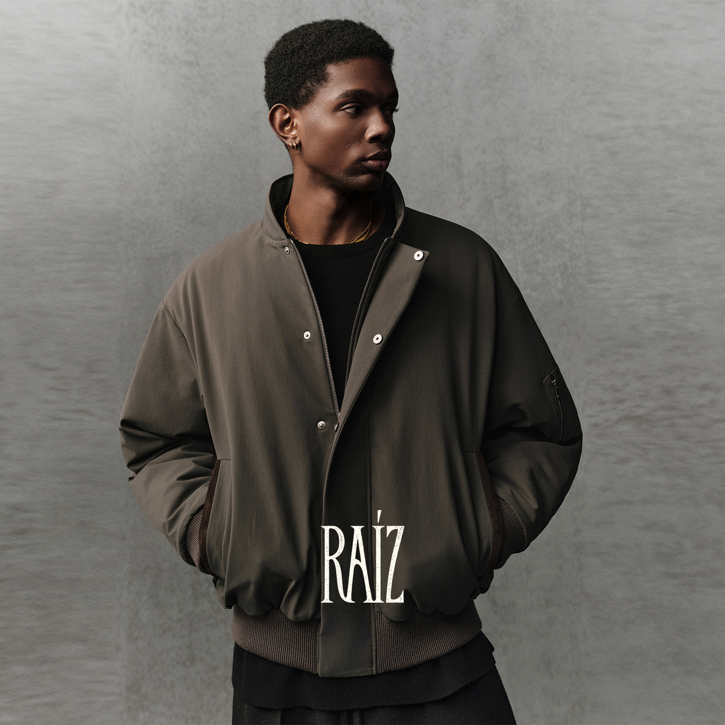 RAIZ加厚保暖冬季廓形棉服夹克